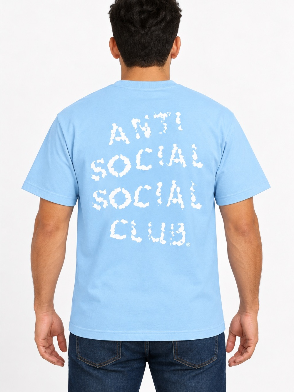 Anti Social Social Club “Partly Cloudy” Logo T-Shirt - Light Blue